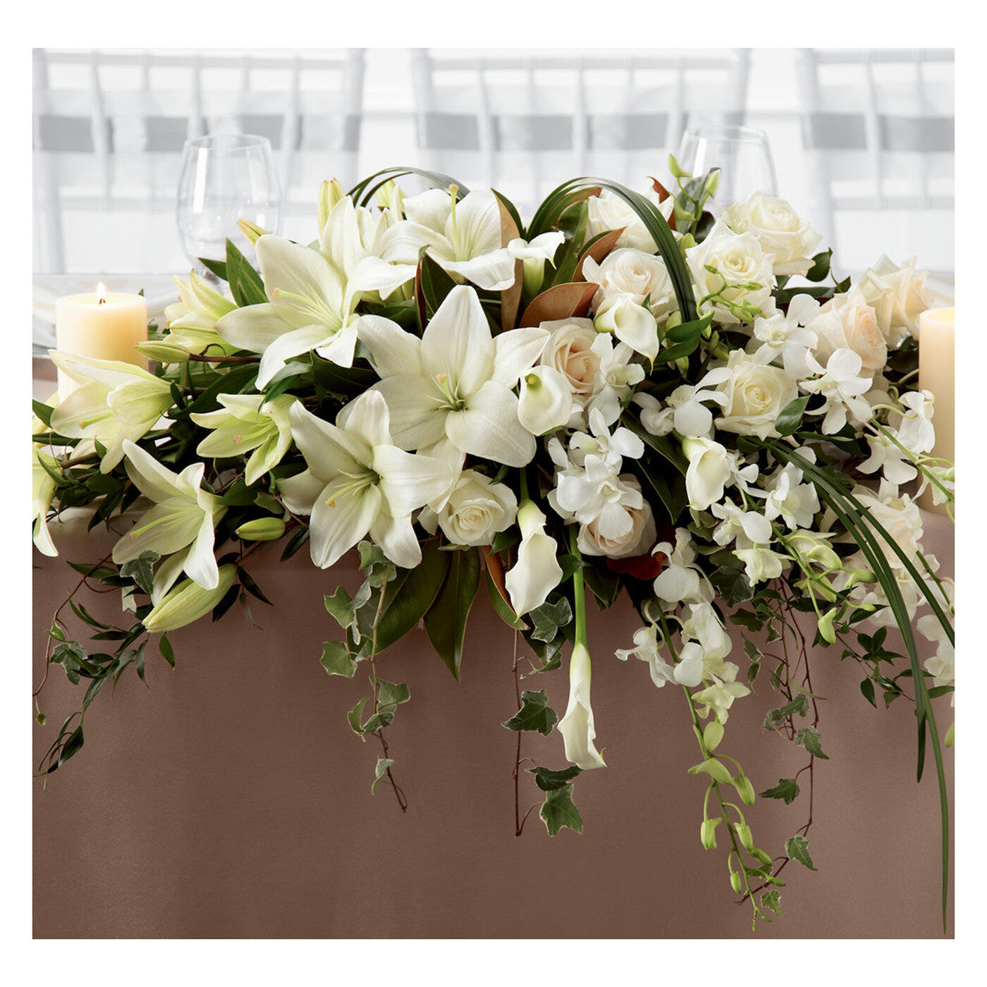 White Linen Arrangement