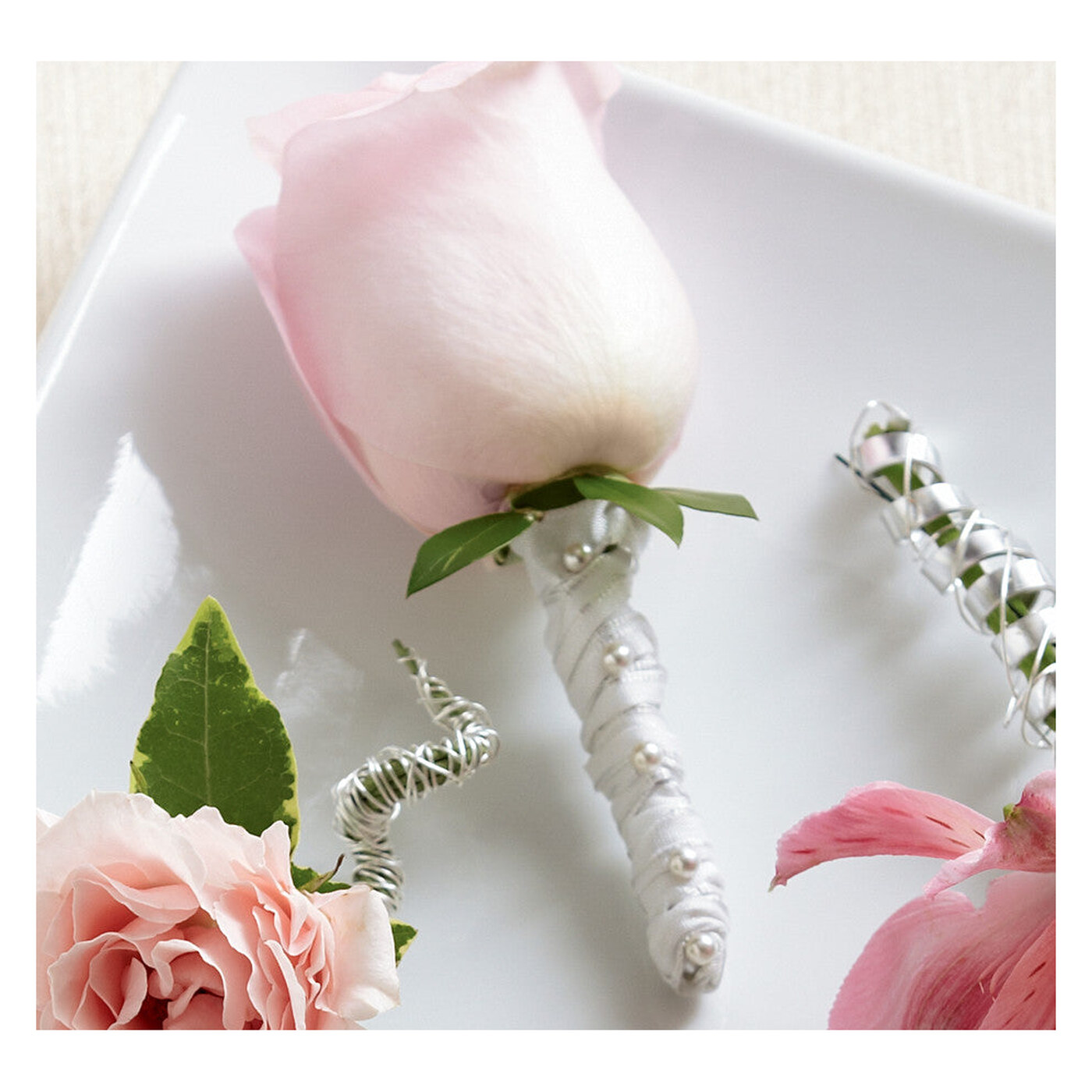 Pink Rose Boutonniere