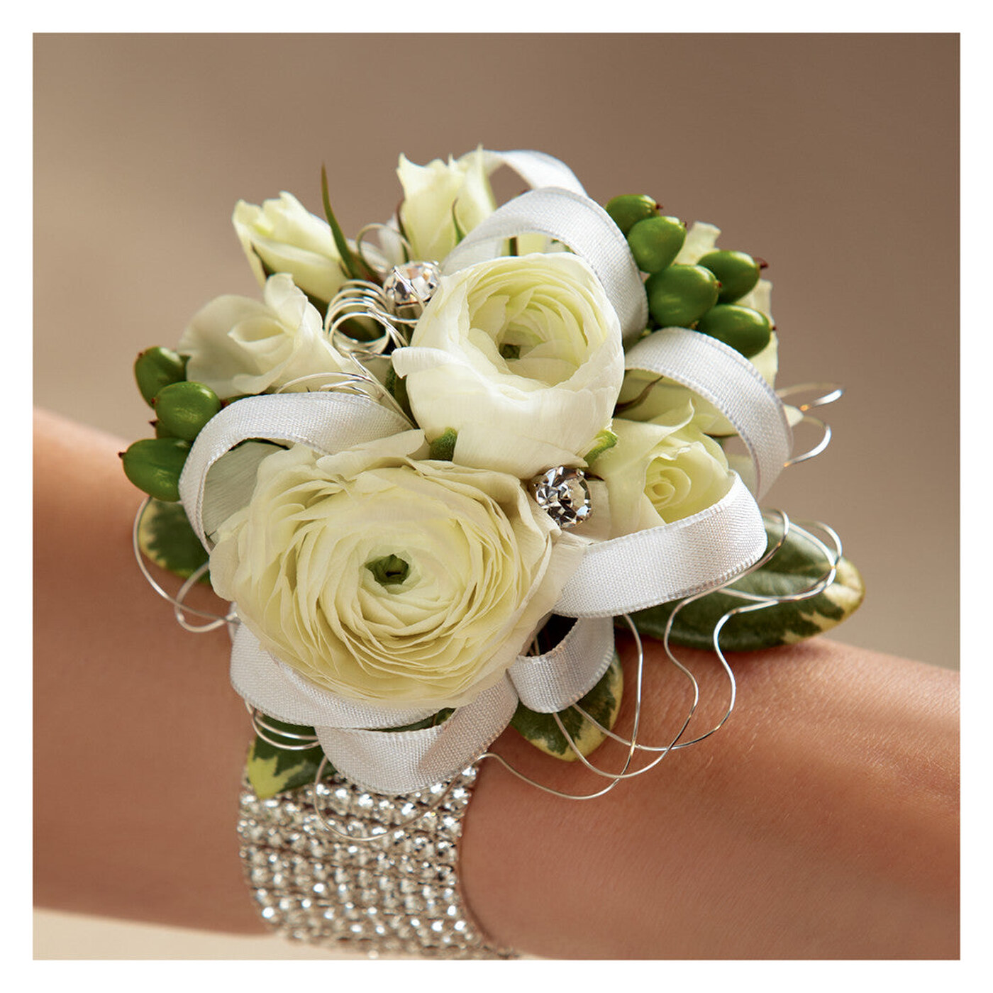 White Wedding Corsage