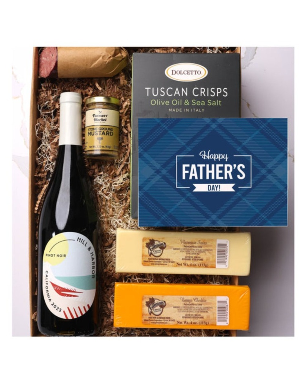 Happy Father's Day Meat, Cheese & Wine Gift Box - Red Wine