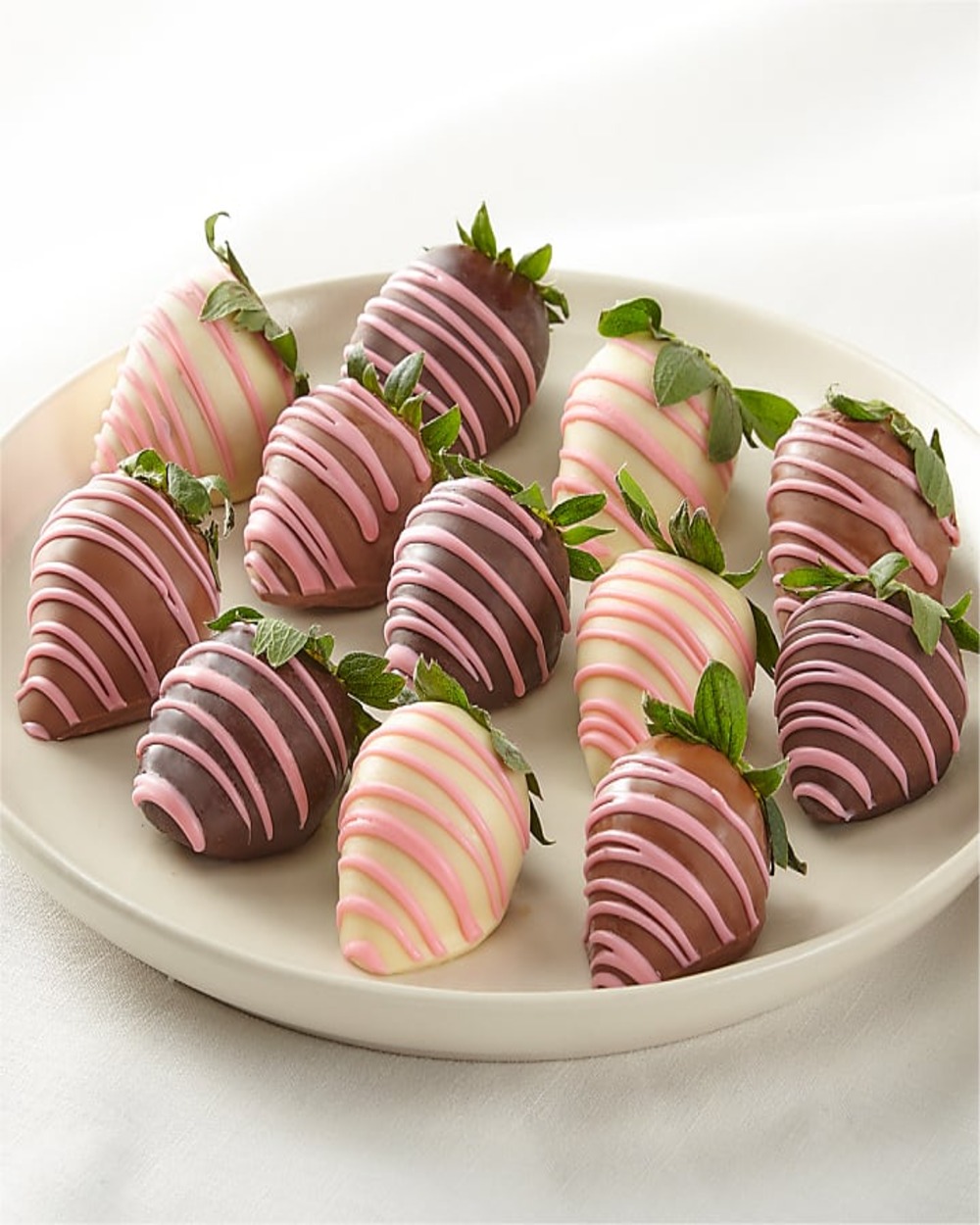 One Dozen Pink Chocolate Covered Strawberries