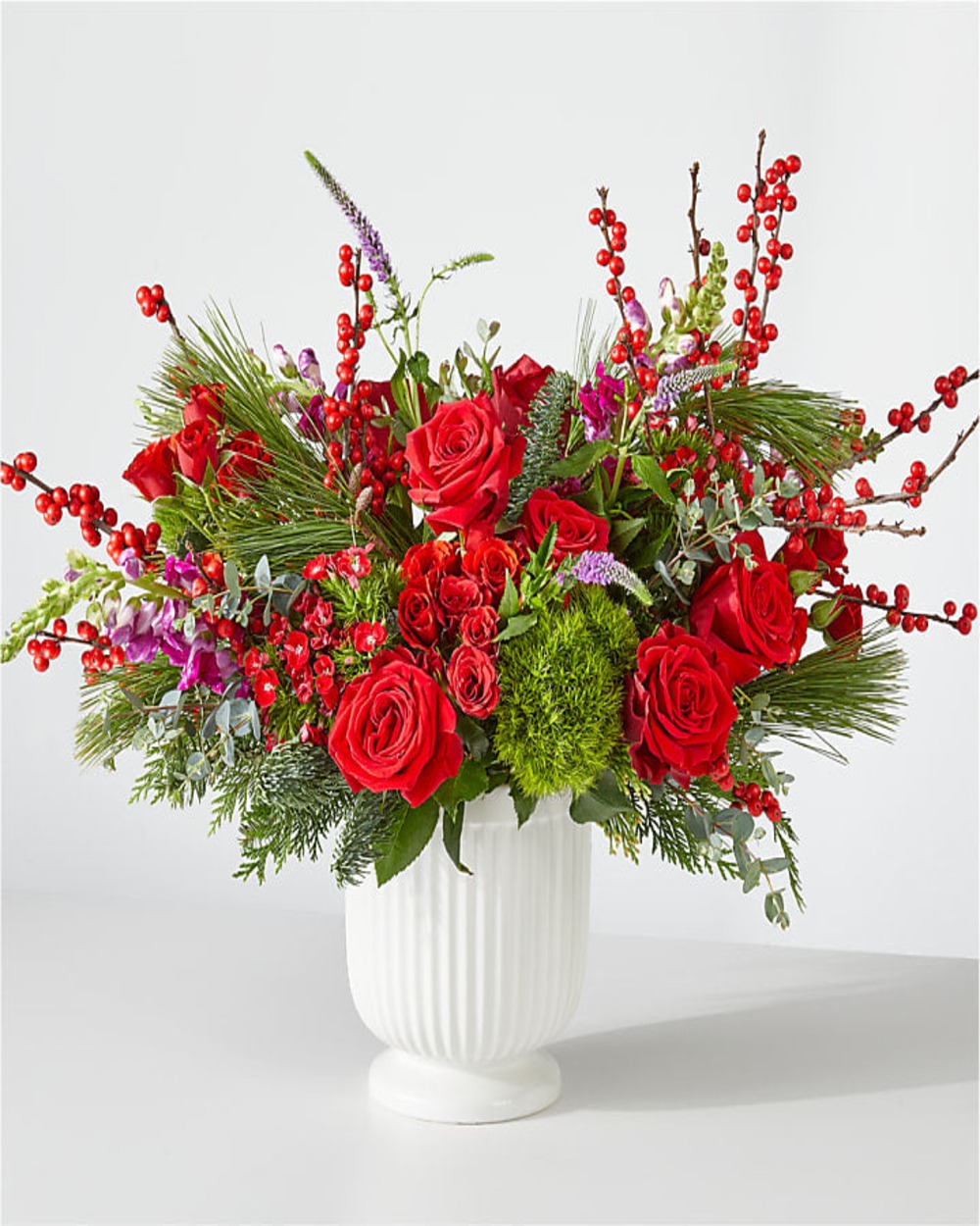 Big Red Bow Bouquet - Deluxe