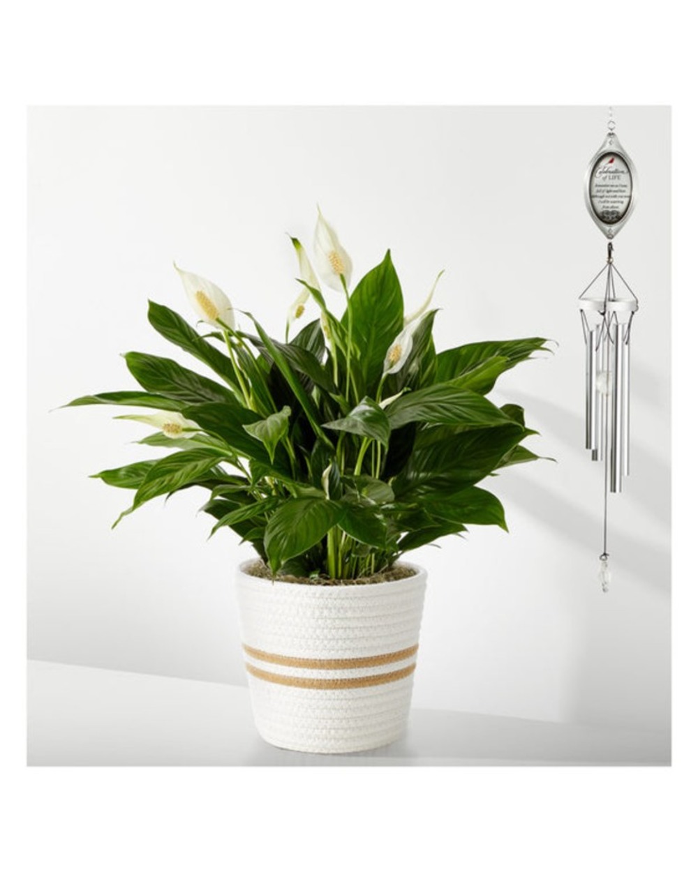 Peace Lily & Celebration of Life Windchime